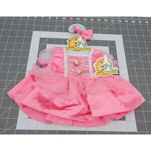 Teddy Mountain Pink Fairy Princess Dress And Hair Bow Rose Netting 16 Inch Bear